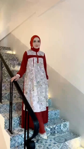 DRESS GAMIS MODE TULIP TERBARU BY NITISA 100%ASLI REAL ADA MODE SAKINAH