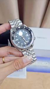 ĐỒNG HỒ NAM CHÍNH HÃNG Seiko SSK001K1 Automatic Sports GMT Black Dial & Benzel Silver Stainless Steel For Men