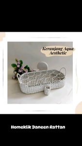 KERANJANG AQUA ROTAN AESTHETIC