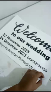 ARSEGA - Custom Sticker Welcome to the Wedding Ukuran A3+