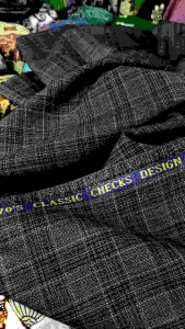 Bahan Kain Blazer Kotak Super Semi Wool 270s BOSS By BOSS England (Harga Per 1 Meter)