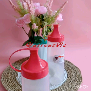 Botol Kecap Clio 600 ml Plastik Botol Saos Mayonnaise Serbaguna Warna Acak