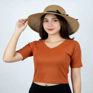 ATASAN CROP TANGAN PENDEK / ATASAN WANITA CROP TOP / ATASAN CROP TOP FASHION