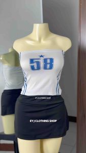 3PCS AURA Star 58 Tube Graphic Semi Crop Top Y2k 90s Womens Streetwear Garterize on Back Sleeveless Cotton Spandex