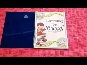 CVC Beginning Reading Workbook with hard front and last page with PVC cover. 54 pages - cvc words with colorful pictures phrases sentences short stories and worksheets perfect for young readers