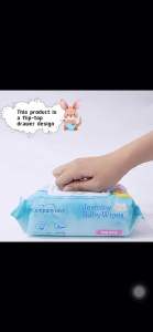 (80Pcs/ Pack) 80Pcs Company Love Non-Alcohol Unscented Safe For Baby Gentle Disposable Cotton Wet Tissue