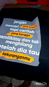 KAOS TSHIRT Jangan mencari yang sempurna tapi carilah yang bangga memilikimu - sablon DTF Tahan Lama - combat 30s Nyaman Dipakai Sehari-hari Good Quality