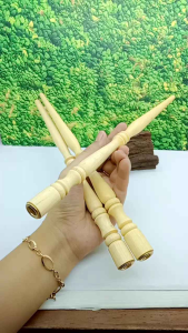 Padutan pipa once kayu kemuning gading model profil 25cm C63