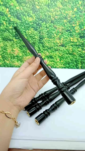 Klokotan Pipa Kayu Kelor Hitam Model Profil 25cm C64