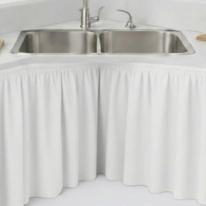 Amandas sink/lababo curtains good for decorating your undersink.(30× 58 inches)variety of plain colors with ruffles