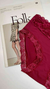 กางเกงในแฟชั่นผู้หญิง เซ็กซี่ ผ้านิ่ม เอวลูกไม้ ขอบขาลูกไม้ 5588 กางเกงสบายมาก