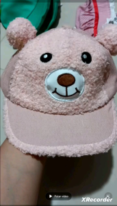 CAE - Topi Bisbol Kerincing Anak Laki Perempuan 2-5 tahun Rattle Bear Baseball Hat Import
