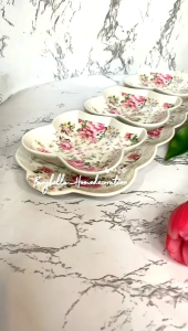 tempat kue QueenRose shabby chic keramik tempat makanan serbaguna import mewah