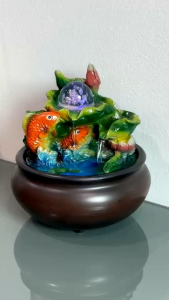 น้ำล้น ชุดน้ำล้นตั้งโต๊ะ น้ำพุตั้งโต๊ะปลามงคล สินค้าพร้อมส่งในไทย