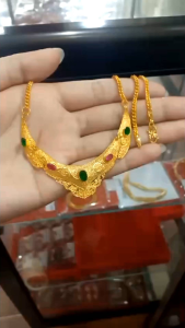 Kalung Dubai Pasir Mata 5 Rante Xuping: Aksesoris Fashion Wanita