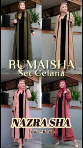 (9) RESTU MANDEH RUMAISA SET Baju Atasan set Celana kulot Rumaisha Set By Restu Mandeh. Nazra Sha