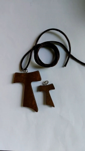 5pcs Tau Cross - Franciscan Cross (wood) no lace medium size 5cm for Franciscan community and religious necklace