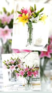 Bunga Lily Lateks AF01 Artificial Cantik Dekorasi Rumah Ruang Meja Kafe Kantor Buket Wedding