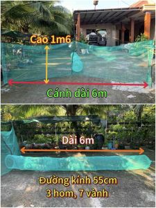 Dớn đăng sông bắt cá loại lớn đường kính 45cm đuôi dớn dài 5m 3 hom 7 vành sắt.!