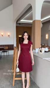 Basic dress เดรสเรียบๆสไตล์สาวหวาน ป้าย Mabel