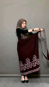 SET KEBAYA MODERN OUTFIT KONDANGAN SIMPEL ONE SET BATIK OUTER ROK LILIT KIMONO WANITA MOTIF MAWAR