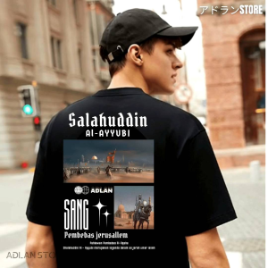 Adlan Baju Salahuddin Al-Ayubbi Koas Distro Dakwah Islam Terbaru Pria Dewasa Lengan Pendek