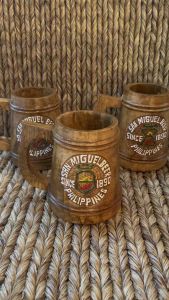 Wooden beer mugwooden mugwooden mug with Philippinessouvenir mug
