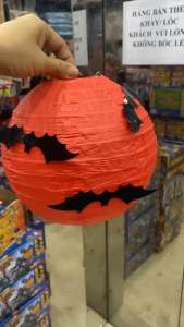 Đèn lồng giấy Halloween Ngôi nhà ma ám sáng tạo có thể gập lại