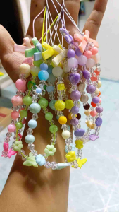 Cute Handmade Beaded Phone Charm – Random Colors & Designs