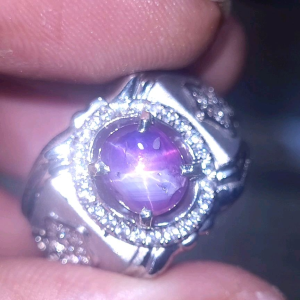 natural purple sapphire star ceylon safir sapir srilanka no treatment BODY GLASS