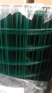 Ram Kawat Dilapisi Plastik PVC Hijau Kotak 1 inc Per Rol 20 Mtr Lebar 1 m