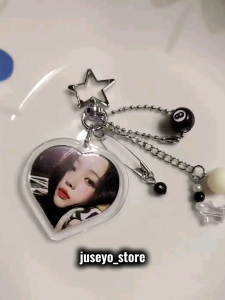 Gantungan hp lucu monochrome tas kunci custom foto