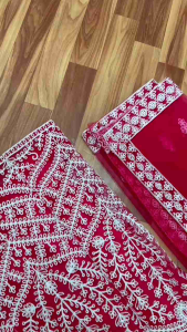 [PRE-ORDER] Semistitched Lengha With Heavy Chaine Work (Delivery 15 days)