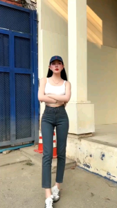 💥รับเปลี่ยนไซส์💥กางเกงยีนส์ทรงบอย สีสนิมทรงสวย ผ้าไม่ยืด ยาว36-37"เก็บทรงสวย25-31