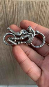 Móc khoá thủ công inox 304 kiểu dáng xe motor