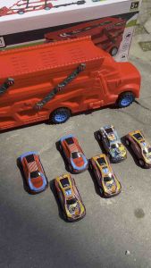 Children Birthday Gift Toys Truck Racing for Boys With 6 Sports Car