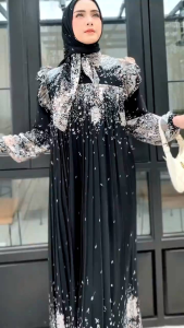 SL Azura Set Hijab Dress Humairah Syari Alsize dan Jumbo Wanita Bahan Adem Jatuh Motif Cantik Ready Motif Terkini Viral Ready COD RealPict