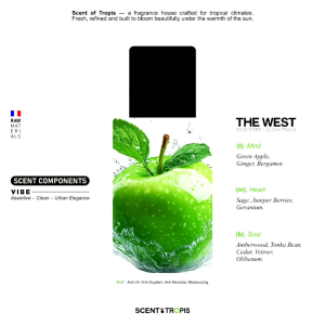 Scent Of Tropis - THE WEST | Eau de Parfum 35 ml | Parfum Fresh Pria Tahan Lama