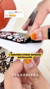 Sticker Inai Tekap | Henna Stencil Mesra Wudhuk Floral Patterns for Hands