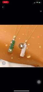 Light luxury national style ancient sand gold bamboo knot titanium steel pendant necklace📿🎀