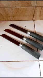 2pcs pisau dapur super tajam & baja silet tajam siap pakai