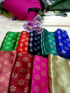 Saree Blouse Material/ Brocket Silk Pattu Saree Blouse Material