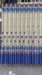 Rèm cửa phi bóng xanh 2 mặt như nhau họa tiết hoa dây 2 màu nhìn tươi sáng chất vải cực dầy không điểm trừ hợp rèm cửa chính rèm cửa đi rèm cửa sổ rèm ngăn phòng rèm gác lửng …..