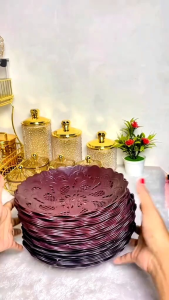 2 Lusin 24 Pcs Piring Buah Plastik Tebal / Piring Buah Cantik Piring Makan