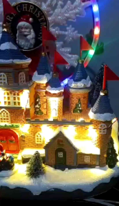 SANTAS FERRIS WHEEL AT THE CASTLE CHRISTMAS VILLAGE DISPLAY