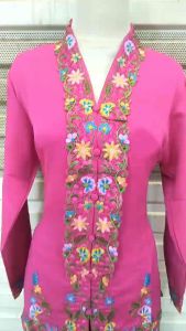Atasan Kebaya Encim Bordir Motif Cendrawasih / Kebaya Acara Formal Tangan Panjang