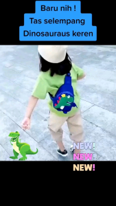 TAS SELEMPANG ANAK MOTIF DINO / SLING BAG ANAK MOTIF DINO