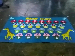 Mainan Edukasi Huruf Abjad karakter Cupcake lepas pasang