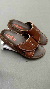 Dép quai ngang nam da bò Dép nam đẹp DT23 bản xé dán rời nhiều màu Đen Nâu Xanh Bò đế lõm ôm chân may viền chắc chắn