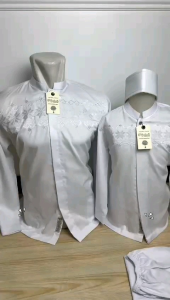 KEMKO KOKO COUPLE LENGAN PANJANG WARNA PUTIH MOTIF BORDIR MEWAH DAN ELEGANT